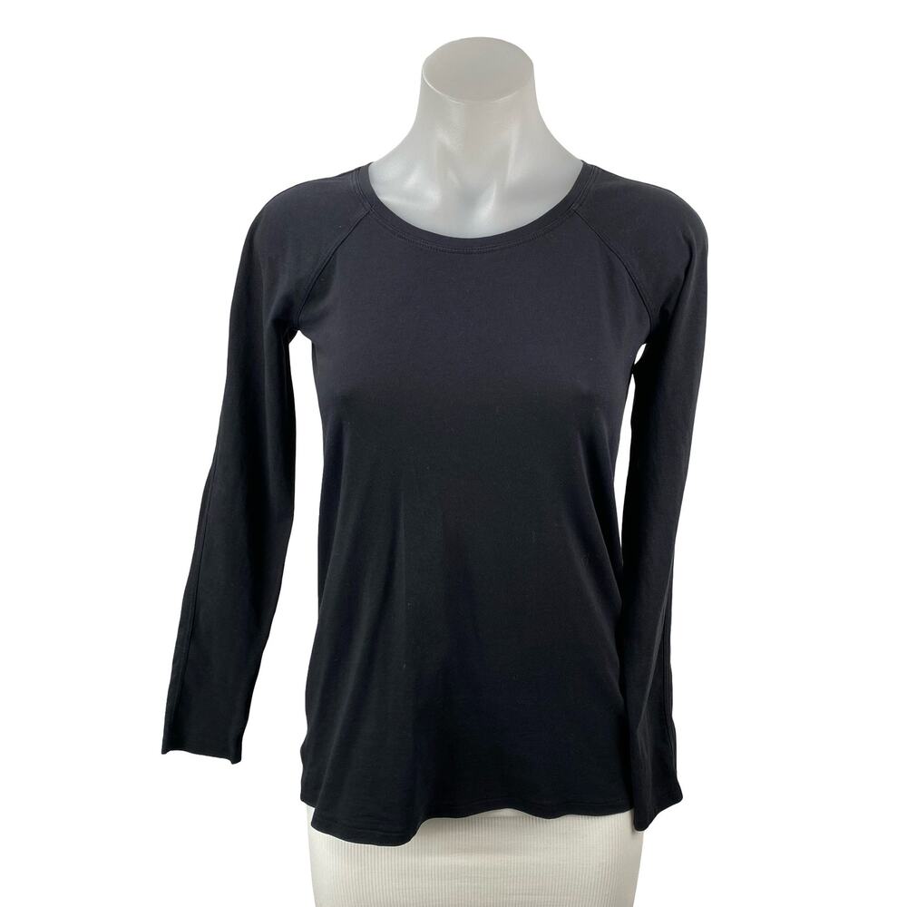 Lululemon Women's Black Long Sleeve Running Yoga Athletic T Shirt Tee Top Size 2